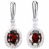 Image 1 : NATURAL DRAK ORANGE RED GARNET Earrings