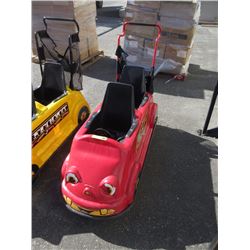 2 Seater Red Fire Engine Push Cart