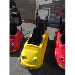2 Seater Yellow Bus Push Cart