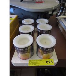 Case of 6 Flameless Real Wax Candles