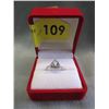 Image 2 : 1.25 CT Green Amethyst & Diamond Ring