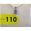 Image 1 : Amethyst & Diamond Pendant & Chain