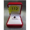 Image 2 : Garnet & Diamond Solitaire Ring