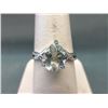Image 1 : Green Amethyst & Diamond Cocktail Ring