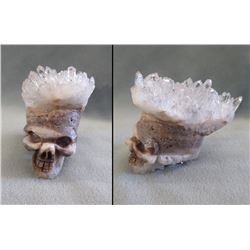 Natural Afghan Agate Skull Gemstone