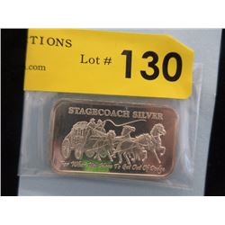 1 Oz. .999 Fine Silver Stagecoach Bar