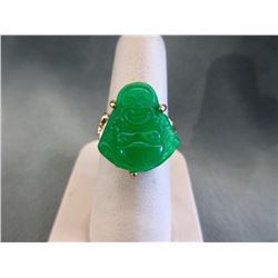 Carved Jade Buddha Ring