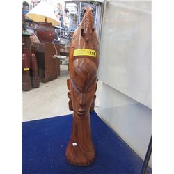 27" Carved Wood Statue
