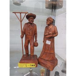 Pair of "Caron" Quebec Carvings