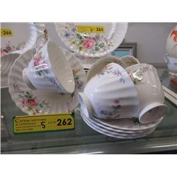 5 Royal Doulton "Arcadia" Teacups with Saucers