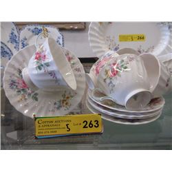 5 Royal Doulton "Arcadia" Teacups with Saucers