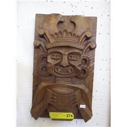 Carved Wood Wall Plaque