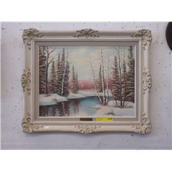 1960 Oil on Board Landscape Painting