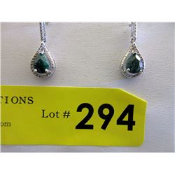New Diamond & Emerald Dangle Earrings