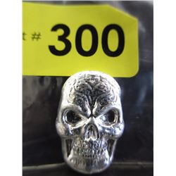 1 Ounce .999 Silver Sugar Skull 3-D Bar