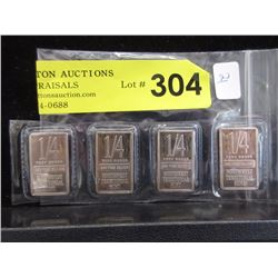 4 Mint Sealed 1/4 Ounce .999 Silver Bars