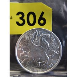 1 Oz. Rare Dated .999 Silver Art Round