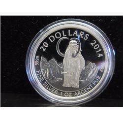 1 Oz. 2014 CDA .9999 Silver Coin