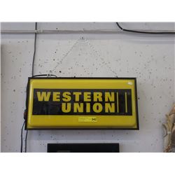 Illuminated Wester Union Sign