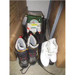 Vintage LP Records & Assorted Footwear