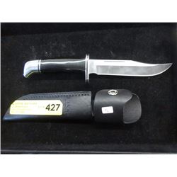 New Buck Knife with Leather Belt Sheath