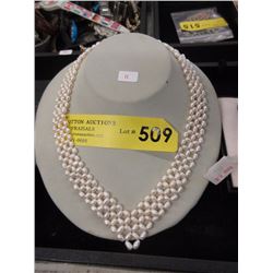 New Fresh Water Pearl Woven Collar Necklace