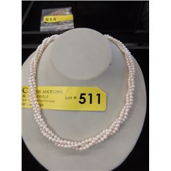Triple Strand Seed Pearl Necklace - 17"