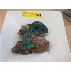 3 Pounds of Malachite Azurite Formations