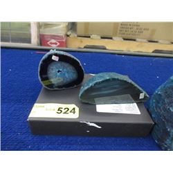 2 Brazilian Blue Geode Sections