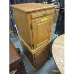 Pair of Pine End Tables with Pull out Trays