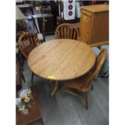 Pine Kitchen Table with 3 Chairs