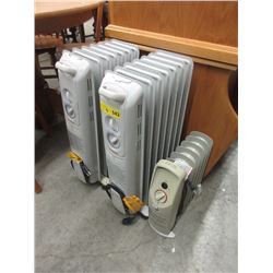 3 Electric Radiator Style Heaters