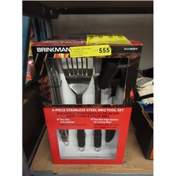 4 Piece Stainless Steel Barbecue Set