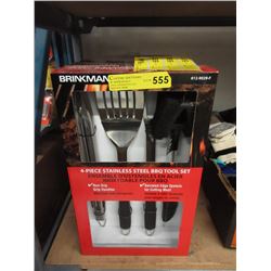4 Piece Stainless Steel Barbecue Set