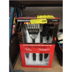 4 Piece Stainless Steel Barbecue Set