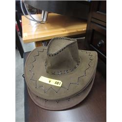 4 New Faux Leather Cowboy Hats