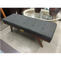 New Wood Framed Bench with Upholstered Top