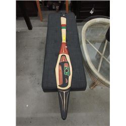 Signed Laurence Andrew Carved Paddle Decoration