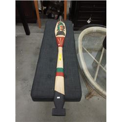 Signed Laurence Andrew Carved Paddle Decoration