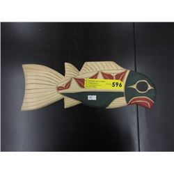 Signed Laurence Andrew Salmon Wall Carving
