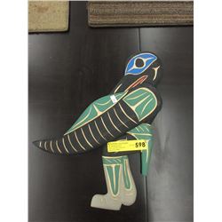 Signed Laurence Andrew Raven Dancer Wall Carving