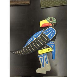 Signed Laurence Andrew Eagle Dancer Wall Carving