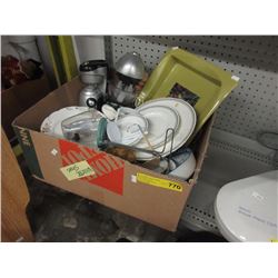 Box of Assorted Household Goods