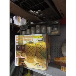 2 New Solar LED Vases & a Flameless Candle Set