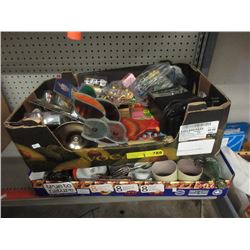 2 Boxes of Assorted Household Goods & Collectibles