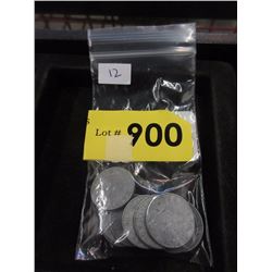 10 WWII Nazi German Eagle & Swastika Zinc Coins