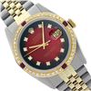 Image 1 : Rolex Men's Two Tone 14K Gold/SS, QuickSet, Diam Dial & Diam/Ruby Bezel - REF-474R5Z