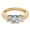 Image 1 : 0.50 CTW Certified VS/SI Diamond 3 Stone Ring 18K Yellow Gold - REF-86M2F - 28061