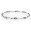 Image 1 : 4.02 CTW Tanzanite & Diamond Bracelet 10K White Gold - REF-54K2R - 10942