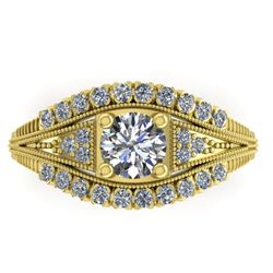 1.50 CTW Solitaite Certified VS/SI Diamond Ring 14K Yellow Gold - REF-232X2T - 38549